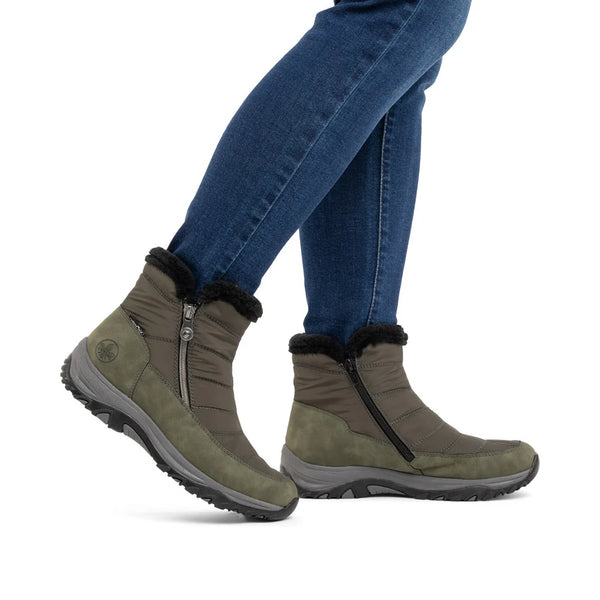 Rieker | Warm Water Resistant Ankle Boot | M9670-54 | Forest Green