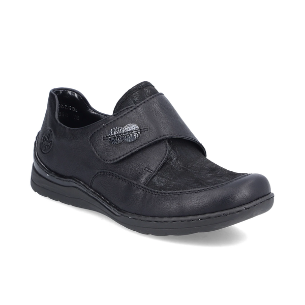 Rieker | Velcro Fastening Comfort Shoe | 48954-00 | Black