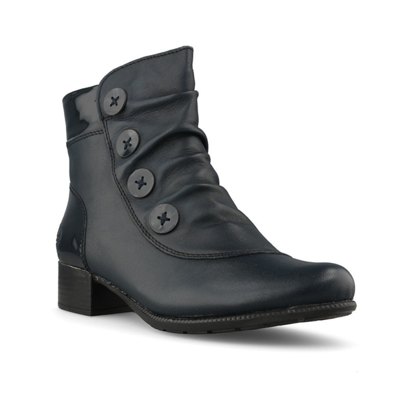 Rieker | Low Heel Ankle Boot | 78659-14 | Dark Blue