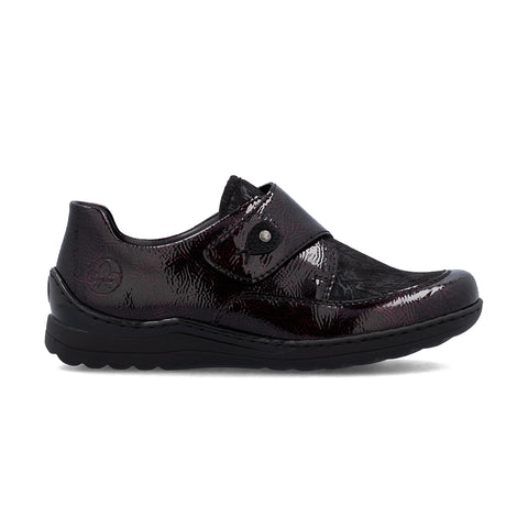 Rieker | 48951-35 Velcro Closure Shoes | Bordeaux