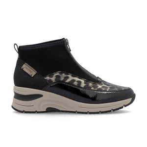 Rieker | N9362-00 Zip Front Trainer Boot | Black Multi