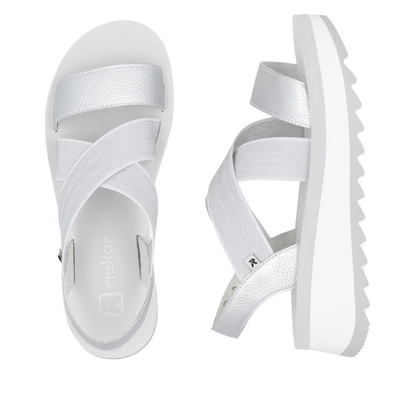 Rieker | Chunky Sandal | W3053-90 | Silver