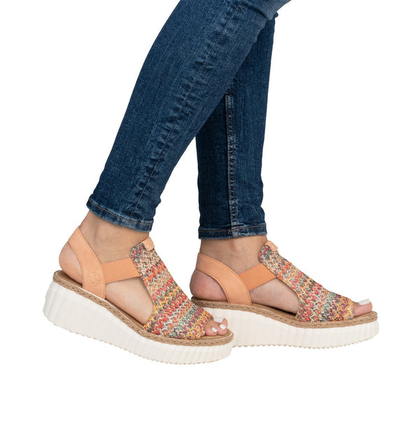 Rieker Wedge | 69172-92 | Multicoloured/Apricot