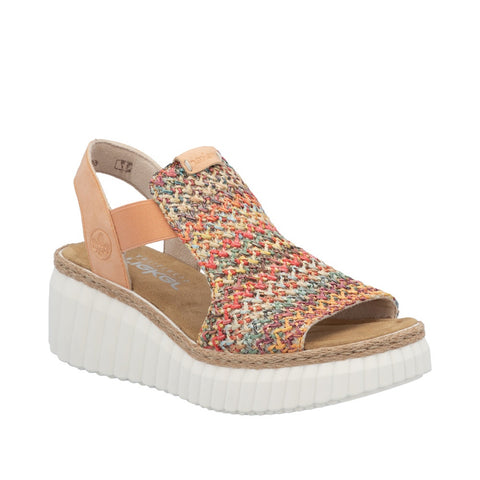 Rieker Wedge | 69172-92 | Multicoloured/Apricot