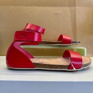 Yokono | Genova-400 | Flat Sandal with Ankle Strap | Red