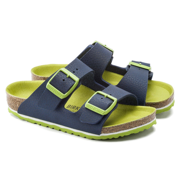 Birkenstock KIDS | Arizona | Desert Soil Vibrant Blue/ Lime | ONLINE EXCLUSIVE
