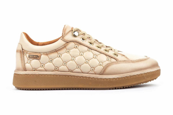 Pikolinos  Baeza Leather Sneaker in cream leather W8V