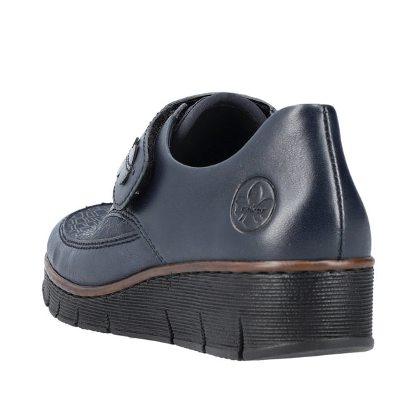 Rieker Classic Velcro Shoe | 537C0-14 | Navy