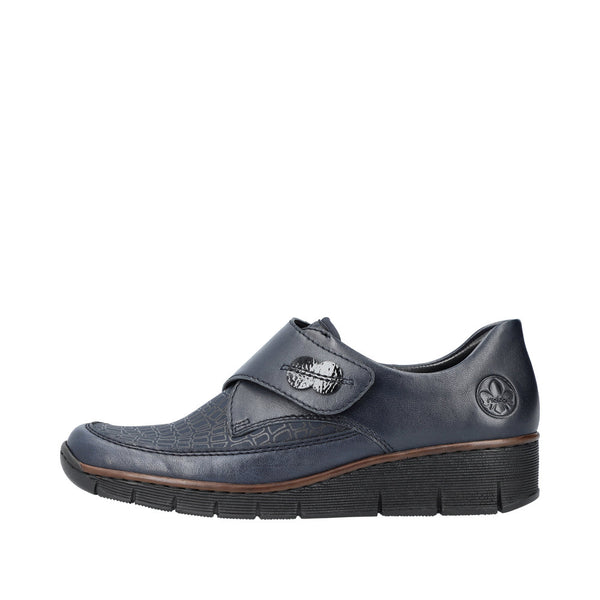 Rieker Classic Velcro Shoe | 537C0-14 | Navy