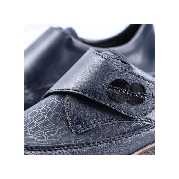 Rieker Classic Velcro Shoe | 537C0-14 | Navy