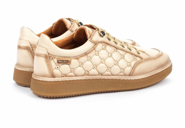 Pikolinos  Baeza Leather Sneaker in cream leather W8V