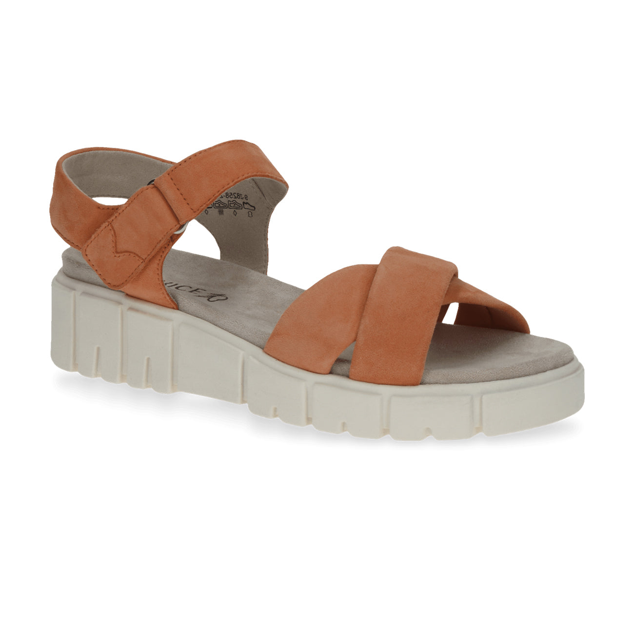 Caprice | Chunky Suede Sandal 28258 | Orange