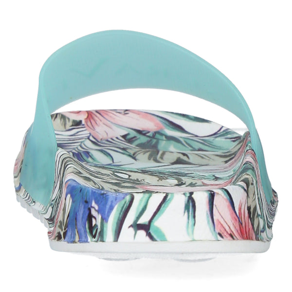 Laura Vita | Nage 08 Tropical Print Slider | Blue