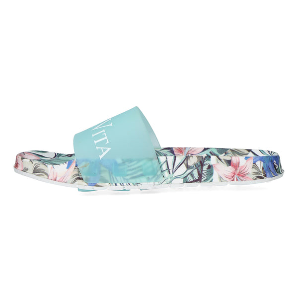 Laura Vita | Nage 08 Tropical Print Slider | Blue