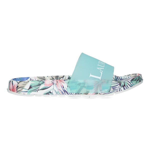 Laura Vita | Nage 08 Tropical Print Slider | Blue