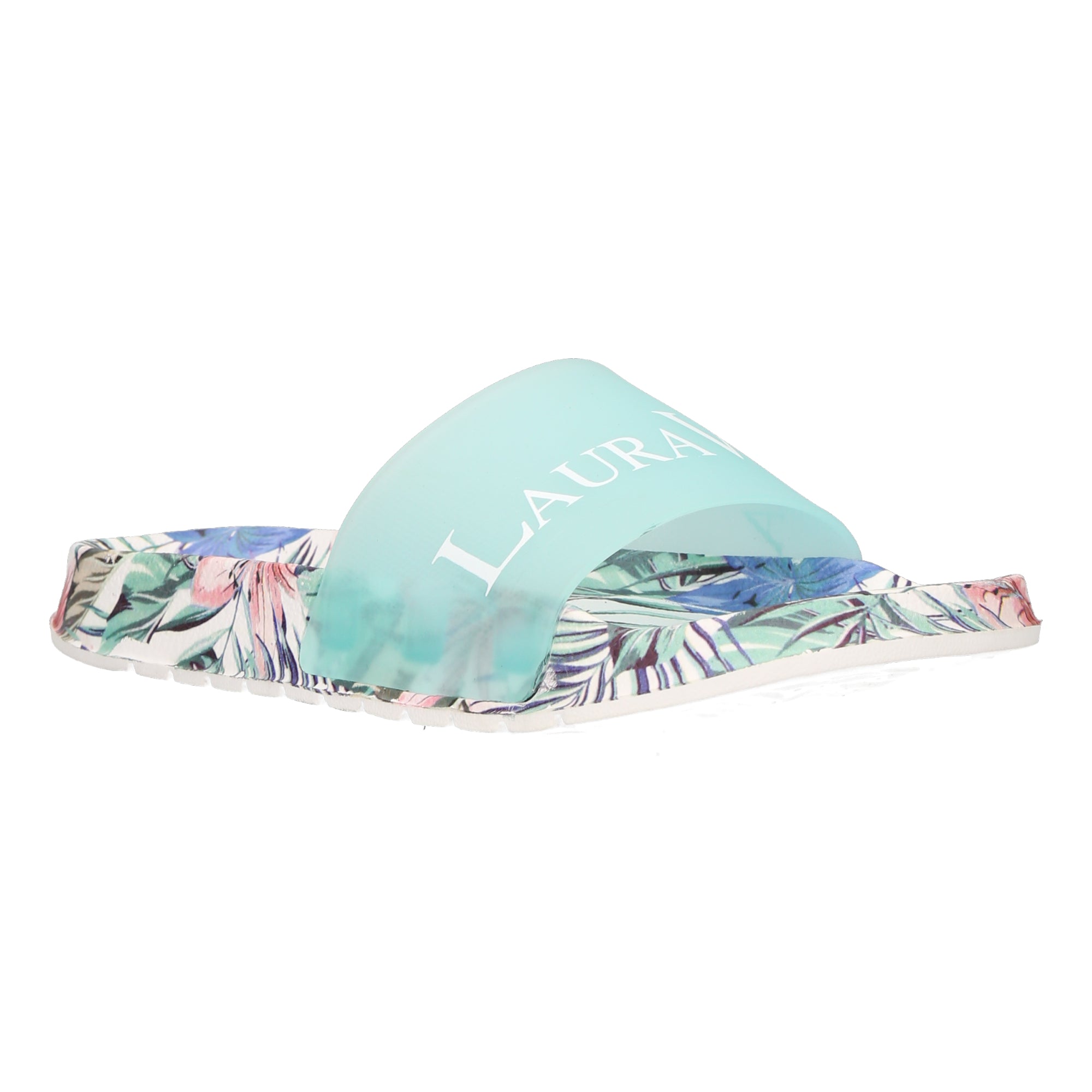 Laura Vita | Nage 08 Tropical Print Slider | Blue