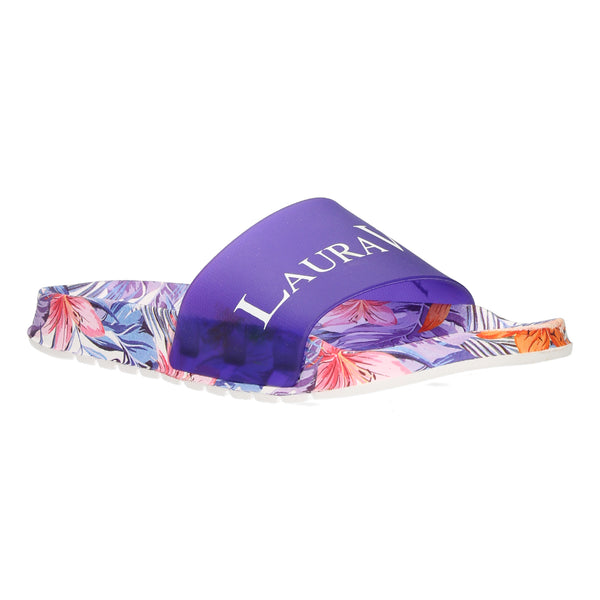 Laura Vita | Nage 08 Tropical Print Slider | Violet