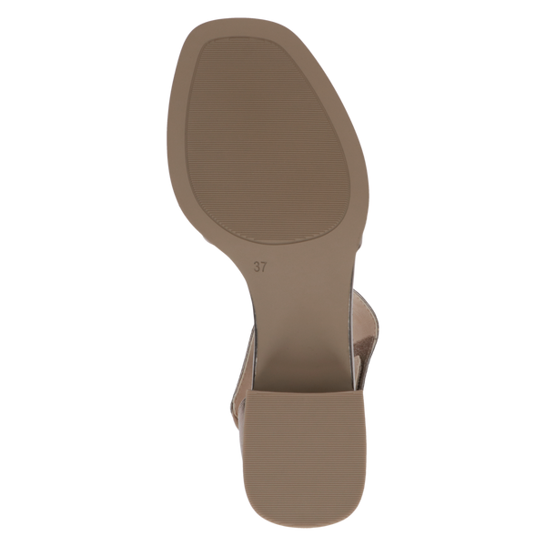 Caprice | Soft Leather Sandal 28202 | Taupe Metallic
