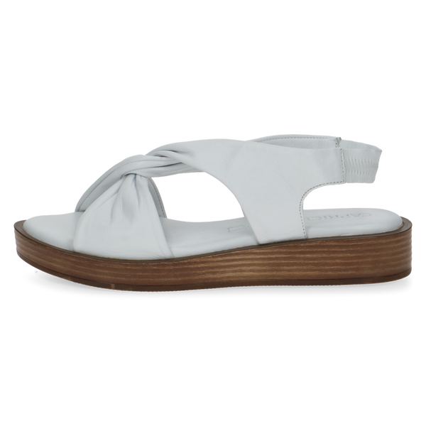Caprice | Soft Leather Twist Sandal 28208 | White