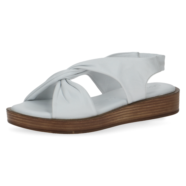 Caprice | Soft Leather Twist Sandal 28208 | White