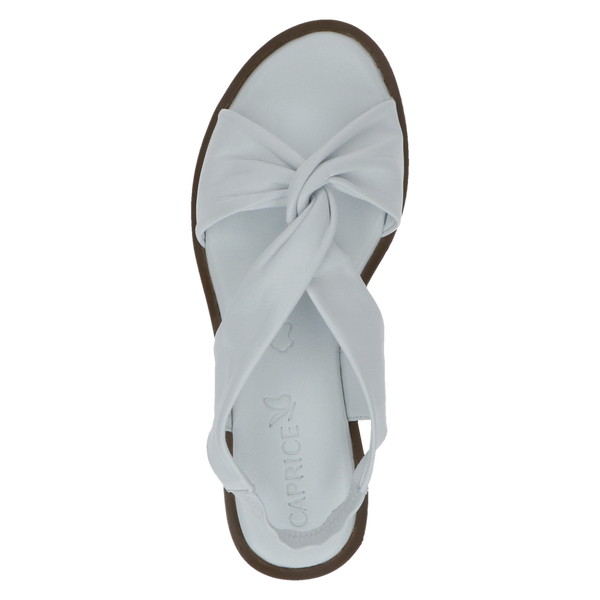 Caprice | Soft Leather Twist Sandal 28208 | White