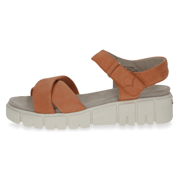 Caprice | Chunky Suede Sandal 28258 | Orange