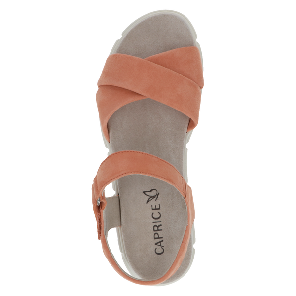 Caprice | Chunky Suede Sandal 28258 | Orange