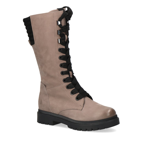 Caprice Lace Up Calf Boot 25153 | Dark Taupe