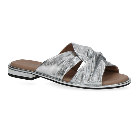 Caprice | Soft Leather Slip On Sandal 27100 | Silver