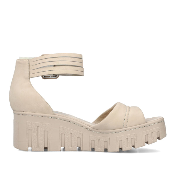 Rieker | Wedge Sandal 68093-60 | Pearl