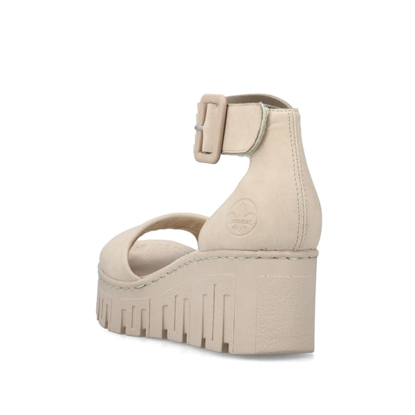 Rieker | Wedge Sandal 68093-60 | Pearl