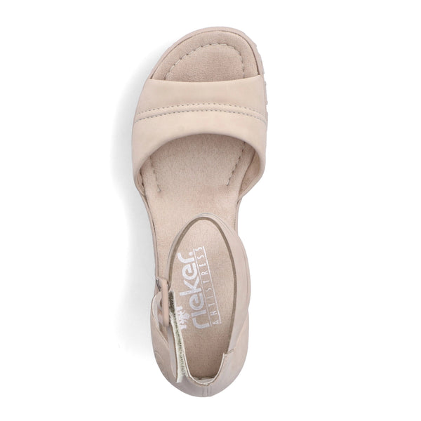 Rieker | Wedge Sandal 68093-60 | Pearl