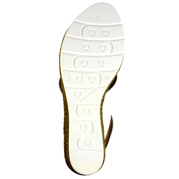 Lunar | Chateux Leather Wedge Sandal | White