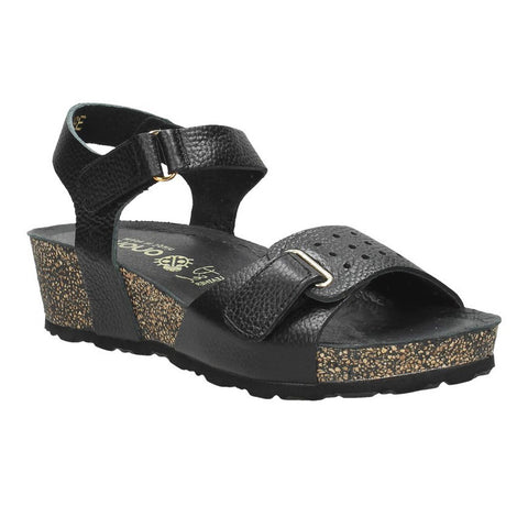 Yokono | Mahon-005 Low Wedge Sandal | Black